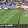 Codruț Sandu a aruncat din propriul careu până în jumătatea adversă în Oțelul - Corvinul 2-3 Capturi Prima Sport (3).jpg