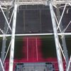 Strawberry Arena, gazon „crescut” cu lumină roz (foto: Iosif Popescu/GOLAZO.ro)