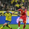 România a egalat Suedia, printr-un gol super marcat de Dennis Man, care s-a descotorosit de Lindelof înainte să finalizeze (foto: Sport Pictures)