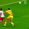 Radu Drăgușin, eliminat în meciul Polonia - România FOTO Captură video DAZN