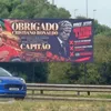 Panourile de susținere pentru Cristiano Ronaldo și mesajele la adresa lui Jorge Jesus. Foto: captură X/@AlNassrTribune