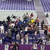 Bătaie între părinți la un meci de handbal la juniori. Foto: captură video Facebook/Adriana Beldiman
