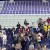 Bătaie între părinți la un meci de handbal la juniori. Foto: captură video Facebook/Adriana Beldiman