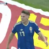 Golul primit de România în meciul cu Suedia. Gyokeres a deschis scorul în minutul 13. Foto: captură Antena 1