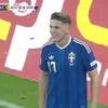 Golul primit de România în meciul cu Suedia. Gyokeres a deschis scorul în minutul 13. Foto: captură Antena 1