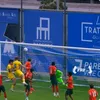 Rareș Silitra a marcat două goluri spectaculoase în meciul cu Portugalia U18 (captură YouTube FRF TV)