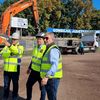 A început demolarea vechiului stadion Corvinul. Foto: Facebook/Corvinul Hunedoara