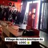 Magazinul oficial al lui Lille a fost vandalizat și jefuit. Foto: captură Facebook/Losc Fans Club