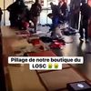 Magazinul oficial al lui Lille a fost vandalizat și jefuit. Foto: captură Facebook/Losc Fans Club