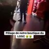 Magazinul oficial al lui Lille a fost vandalizat și jefuit. Foto: captură Facebook/Losc Fans Club