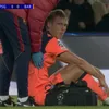 Accidentarea lui Dani Olmo în PSG - Barcelona. Foto: X/@TouchlineX