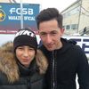 Ricardo Pădurariu, la 11 ani, alături de Olimpiu Moruțan, în decembrie 2018, pe vremea când îl considera idolul său (foto: Facebook/Lorena Pădurariu)