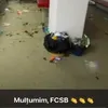Vestiarul lăsat în dezordine de FCSB după meciul cu aGloria Bistrița. Foto: captură WhatsApp / Eugen Cosma