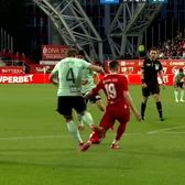 „A forțat puțin”   Haruț îl acuză pe Costache că a simulat la faza penalty-ului:   „A apărut de nicăieri”  + Dumitrescu: „Am dominat clar”