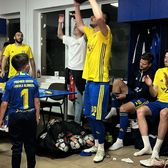 Bucurie maximă  Unirea Slobozia merge la baraj și a petrecut după meci:   imagini din vestiar