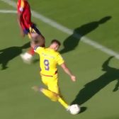 Torpila lui Munteanu    Golul fabulos  cu care atacantul CFR-ului i-a dus pe „tricolorii” lui Pancu în avantaj împotriva Spaniei