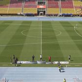 Gazon găurit înainte de Shkendija - FCSB     FOTO.  Ce se întâmplă pe   stadionul din Skopje  în ziua meciului din turul 2 preliminar al Ligii Campionilor