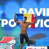 „Mai bine decât la Jocurile Olimpice”    David Popovici,  primele cuvinte după ce a obținut aurul la Campionatele Mondiale de natație: „Nu am voie să cedez”