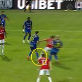 În loc de gol, eliminare     FOTO.  Gest de neînțeles în   Slobozia - Oțelul!  Putea să-i rupă piciorul