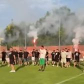 Torțe la antrenamentul FCSB  Suporterii,   prezenți  la ultima sesiune de pregătire, înaintea duelului cu Drita