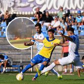 Au ars tot!  Fanii n-au suportat   eliminarea din Cupa României  și au dat foc bannerelor și steagurilor cu care veniseră la stadion