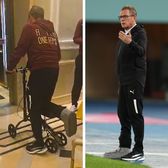 Cu bicicletă specială și la hotel   Austriecii au sosit la Marriott. Selecționerul Rangnick, protejat după   operațiile suferite la gleznă