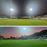 „Becuri aveți, mai trebuie jucători”  Bistrița a instalat nocturna   pentru meciul cu FCSB  » Fanii au reacționat ironic: „Vine și domnul Becali cu elicopterul”