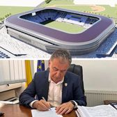 Noul stadion prinde contur  Primarul dă detalii:   „E cea mai mare sumă adusă vreodată!  Eu semnez convenția cu CNI pentru cofinanțare”