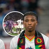 Accidentare horror  Un mijlocaș ghanez și-a rupt piciorul într-un amical cu   Japonia  » Imaginile sunt înfiorătoare