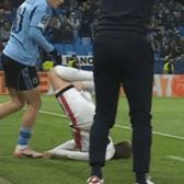 Accidentare terifiantă  Momente de panică la   Rayo Vallecano,  în meciul cu Slovan. Andrei Rațiu l-a înlocuit pe Ivan Balliu după doar 32 de minute