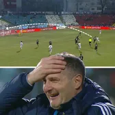 Balint, uimit de Nuno Pedro    FOTO:   Reacție inedită a tehnicianului de la   Oțelul Galați,  după supergolul portughezului