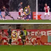 Colțescu, la fel ca Letexier    FOTO.  Moment din Liga Campionilor, identic cu o fază controversată din   UTA - Rapid  » Ce a fost diferit