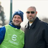 Chivu, revedere cu „Împăratul”    FOTO.  Tehnicianul lui Inter,   moment emoționant   la antrenamentul nerazzurrilor » Vizitat de un nume mare