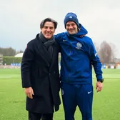 Chivu, vizită-surpriză    FOTO.  Motivul pentru care selecționerul Turciei a mers la baza lui Inter, înainte de   meciul crucial cu România