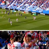 Rațiu i-a cucerit pe spanioli!     FOTO.   Dribling senzațional și   pasă decisivă  a fundașului român în meciul cu Atletico Madrid