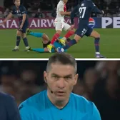 Kovacs, la pământ!  Arbitrul român   a căzut după o ciocnire  cu Joao Neves și i-a aruncat o privire ucigătoare portughezului