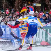 S-a lovit la cap!    FOTO+VIDEO.  Johannes Klaebo,   accident extrem  în cursă. A ajuns la spital » A câștigat 6 medalii de aur la JO 2026