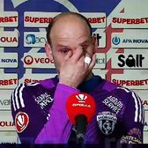 „Ca după înmormântare”   Portarul Unirii Slobozia,   devastat  după înfrângerea de la Botoșani » A părăsit interviul în lacrimi