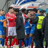 Aproape de bătaie    FOTO.  Încăierare generală pe Arena Națională! Craiovenii au sărit imediat de pe bancă și   l-au încolțit pe Boateng