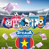 Pe bani publici, doar Steaua are interzis!   Toate echipele din play-off-ul Ligii 2 sunt dependente de   fonduri de stat sau locale.  Cifrele oficiale