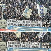 Dosar penal după U Craiova - Rapid!  Polițiștii s-au autosesizat după ce ultrașii olteni   au afișat bannere cu mesaje rasiste   » Anunțul făcut de IPJ Dolj