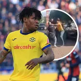 Scene șocante în Italia    VIDEO.  Atacantul unei echipe din Serie A   s-a luat la bătaie cu un fan  după meci! De la ce a pornit scandalul