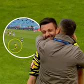 A vrut Purece să înscrie?     FOTO.   Mijlocașul lui Metaloglobus a marcat un   gol norocos  în meciul cu Oțelul, direct din lovitură liberă