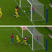 FCSB, la un pas de un gol jenant    VIDEO.   Popa a fost făcut KO de un coleg, Mihai Popescu a dat pe lângă minge + două transversale!   Apoi a intervenit VAR