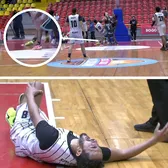 Scene horror pe terenul de baschet    VIDEO.   Accidentare   înfiorătoare  suferită de căpitanul echipei » Colegii și-au pus mâinile în cap