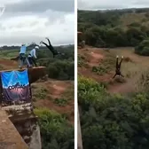 Adrenalină transformată în tragedie    VIDEO:    O tânără de 21 de ani a murit după o greșeală incredibilă a instructorilor!  Cădere mortală de la 40 de metri
