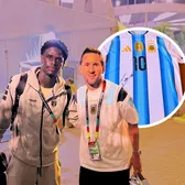 Joao Paulo, față în față cu Messi    FOTO:   Ce a primit jucătorul FCSB de la   starul Argentinei