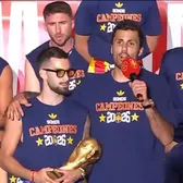 Rodri a oprit petrecerea pentru Maria    Cel mai emoționant moment al sărbătorii Spaniei,  dedicat «prințesei luptătoare»
