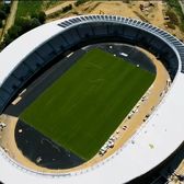 Noul stadion din România, aproape gata   FOTO+VIDEO.  Lucrările au intrat pe ultima sută de metri.  Cum arată acum