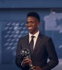 Vinicius, THE BEST  Brazilianul a fost desemnat de  FIFA  drept cel mai bun jucător din lume